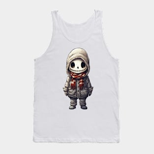 Spooky skull figure in mask perfect for halloween ! Tank Top